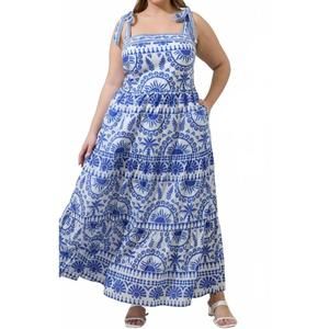 NEW SUGARLIPS painted skies dress - plus in white blues